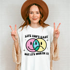 Life Isnt Easy But It's Worth It Good Vibes Theme T-shirt, Hoodie, Sweatshirt