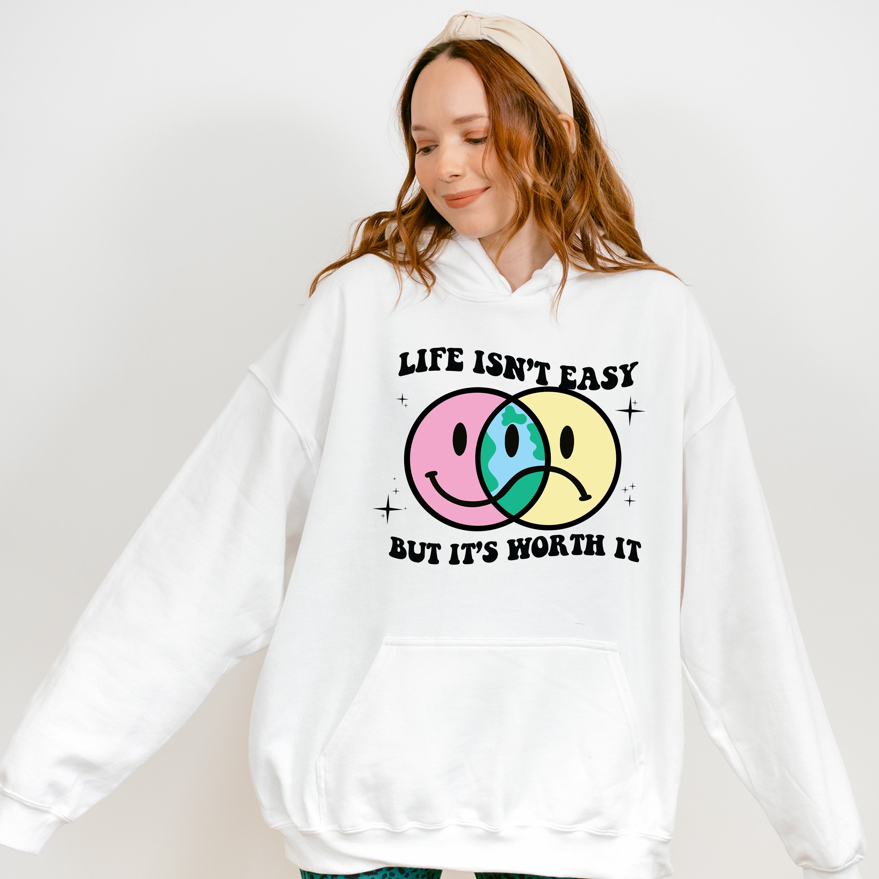 Life Isnt Easy But It's Worth It Good Vibes Theme T-shirt, Hoodie, Sweatshirt