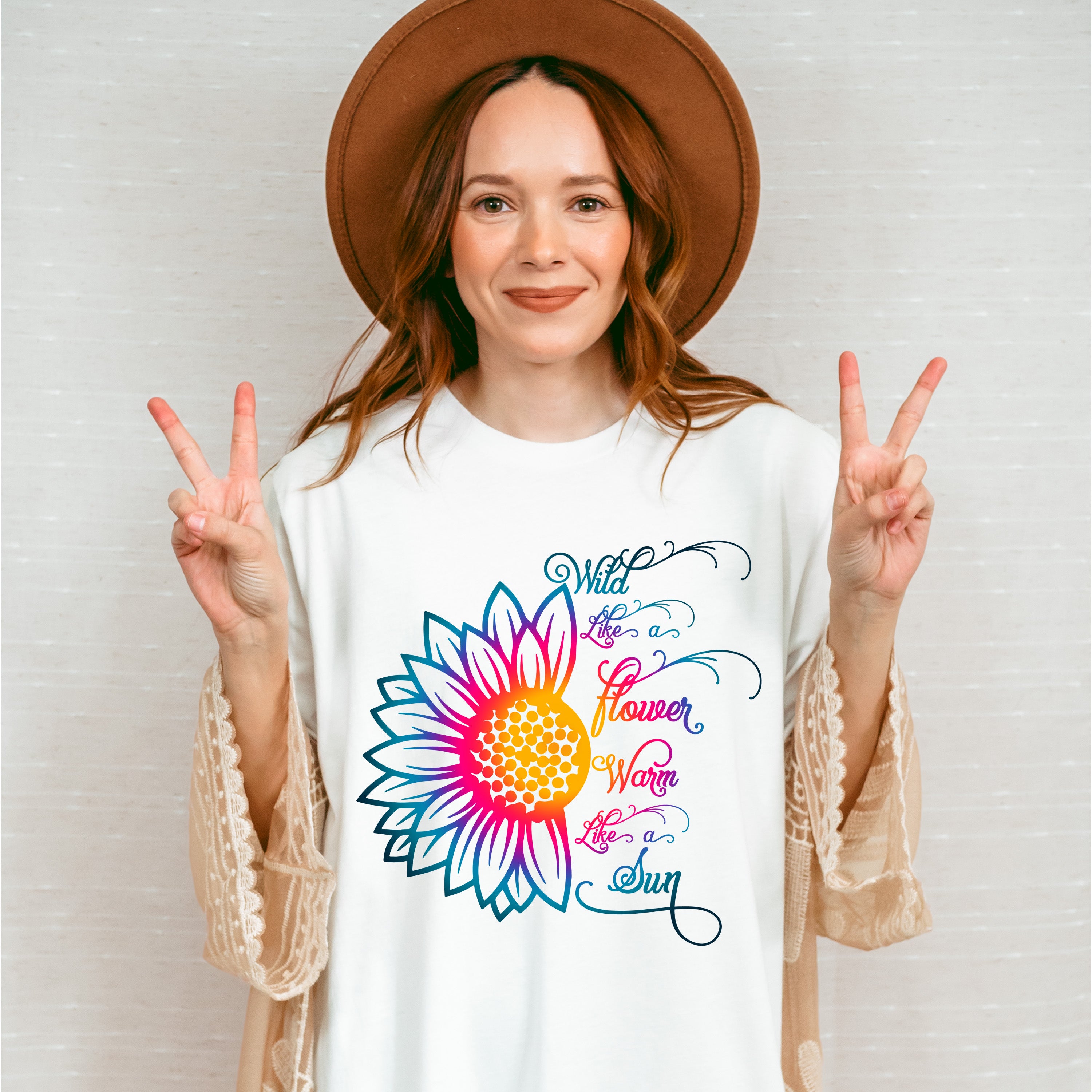 Wild Like A Flower Warm Like The Sun Good Vibes Theme T-shirt, Hoodie, Sweatshirt