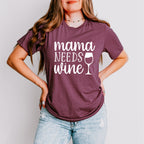 Mama Needs Wine Mother's Day Unisex Crewneck T-Shirt Sweatshirt Hoodie
