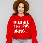 Mama Needs Wine Mother's Day Unisex Crewneck T-Shirt Sweatshirt Hoodie