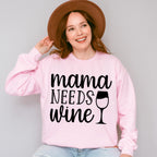 Mama Needs Wine Mother's Day Unisex Crewneck T-Shirt Sweatshirt Hoodie