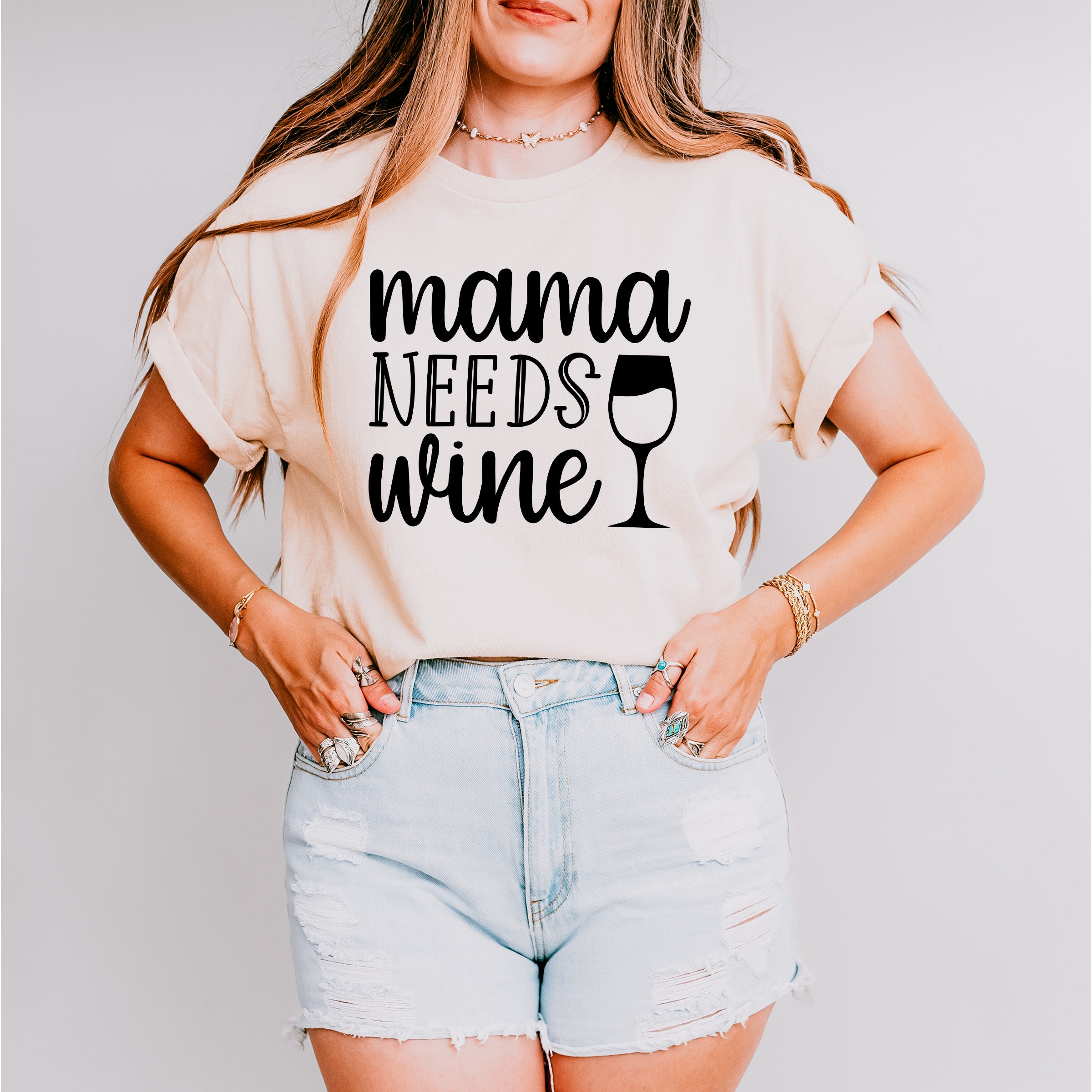 Mama Needs Wine Mother's Day Unisex Crewneck T-Shirt Sweatshirt Hoodie