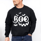 Halloween Boo pumpkin smile face design - Halloween Unisex Crewneck T-Shirt Sweatshirt Hoodie