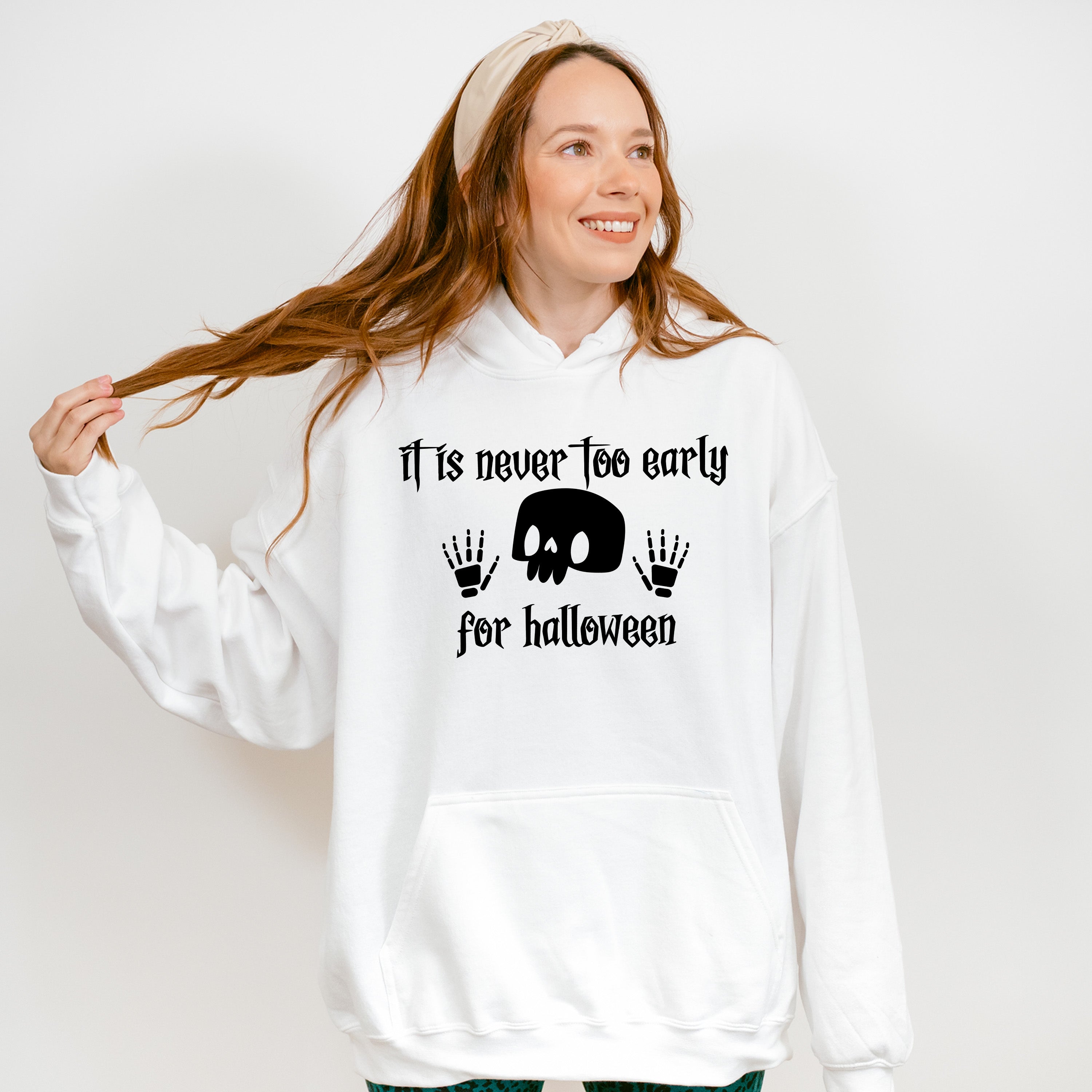 It Is Never Too Early For Halloween Design - Halloween Unisex Crewneck T-Shirt Sweatshirt Hoodie