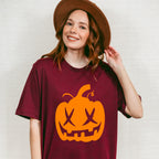 Orange Pumpkin Design - Halloween Unisex Crewneck T-Shirt Sweatshirt Hoodie