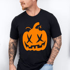 Orange Pumpkin Design - Halloween Unisex Crewneck T-Shirt Sweatshirt Hoodie