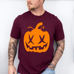 Orange Pumpkin Design - Halloween Unisex Crewneck T-Shirt Sweatshirt Hoodie