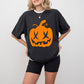 Orange Pumpkin Design - Halloween Unisex Crewneck T-Shirt Sweatshirt Hoodie