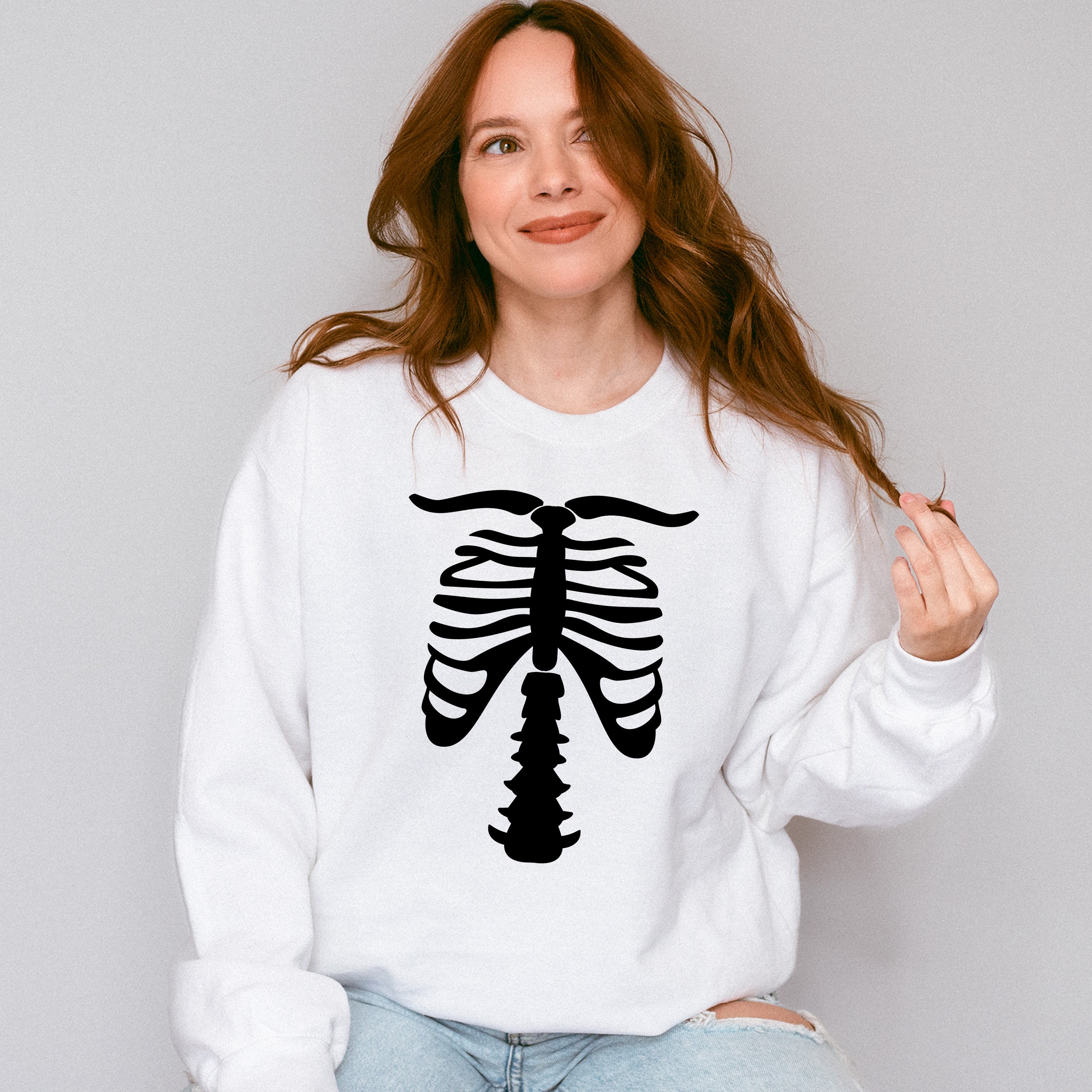 Halloween Skeleton Design - Halloween Unisex Crewneck T-Shirt Sweatshirt Hoodie