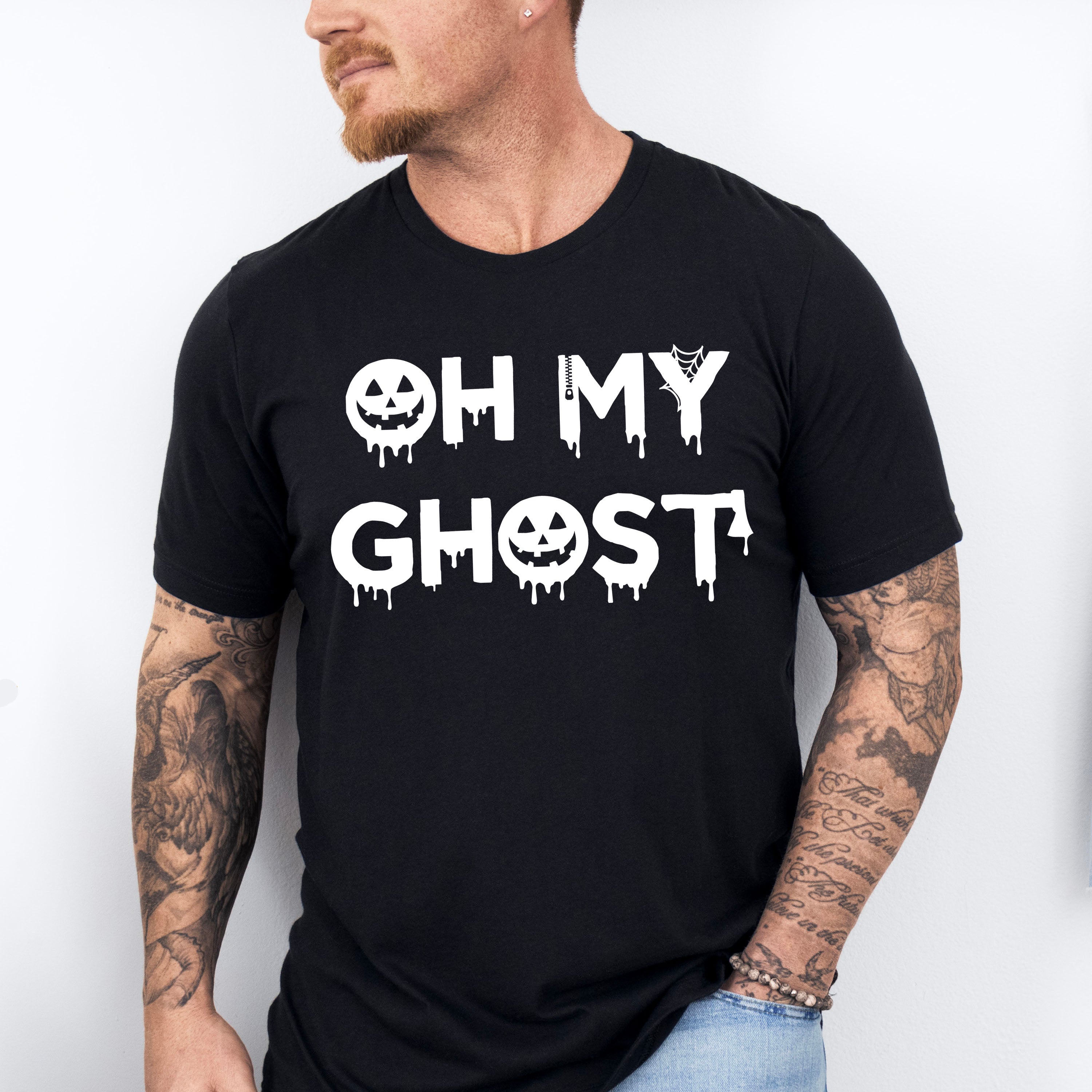 Oh My Ghost Design - Halloween Unisex Crewneck T-Shirt Sweatshirt Hoodie