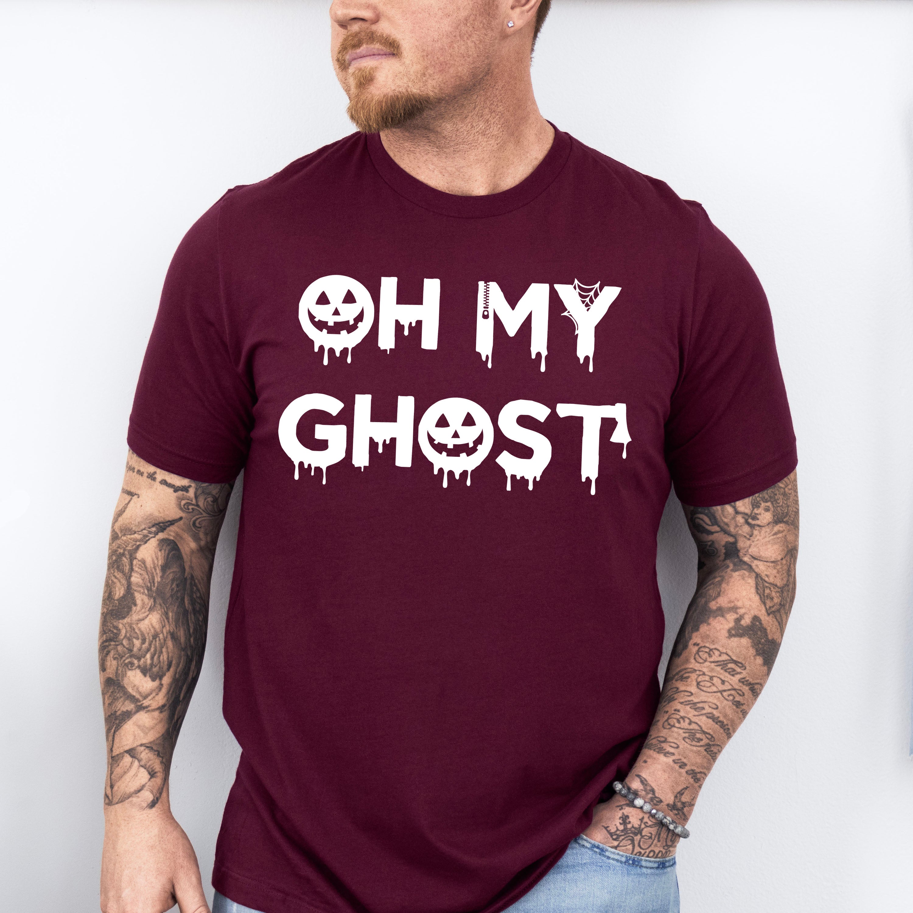 Oh My Ghost Design - Halloween Unisex Crewneck T-Shirt Sweatshirt Hoodie