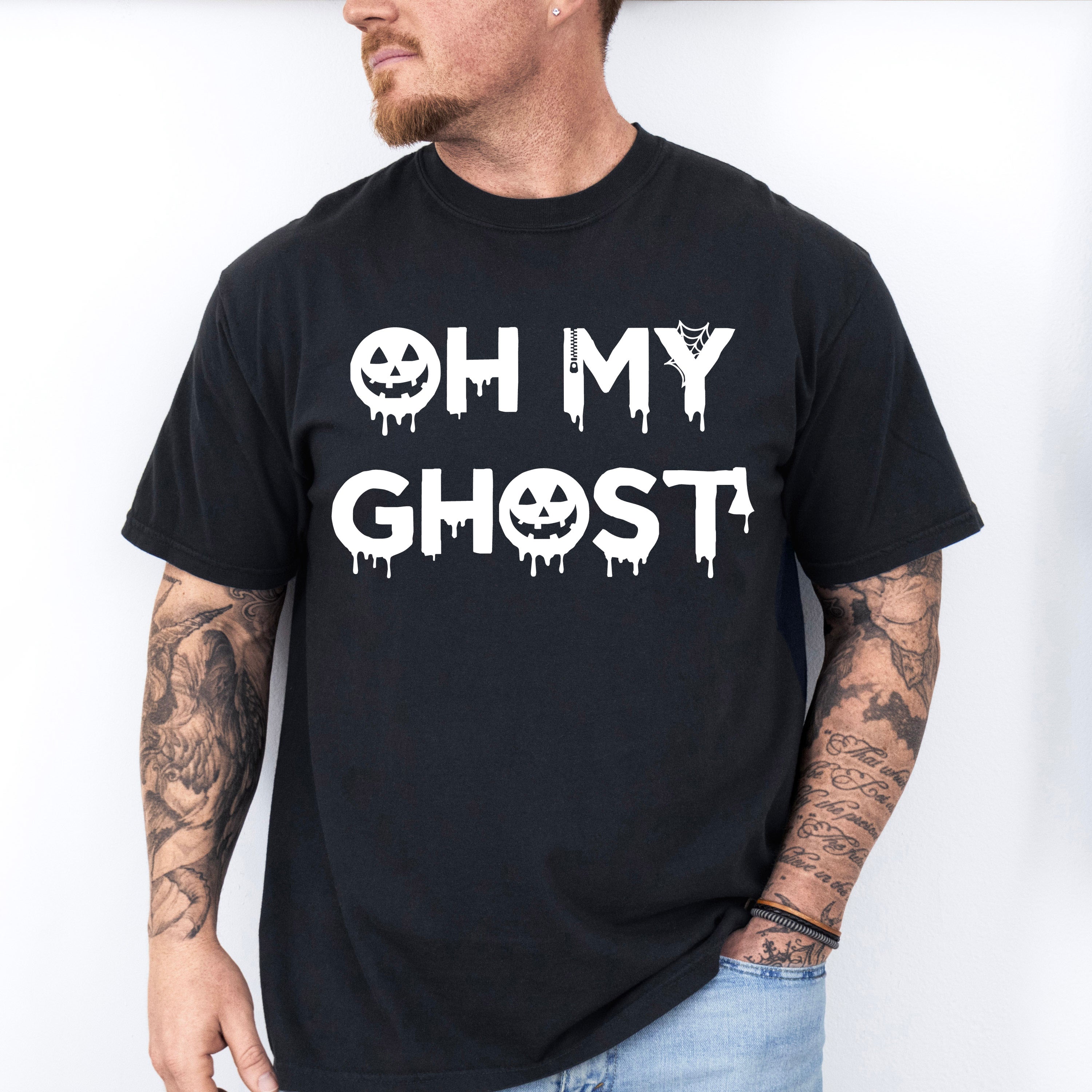 Oh My Ghost Design - Halloween Unisex Crewneck T-Shirt Sweatshirt Hoodie