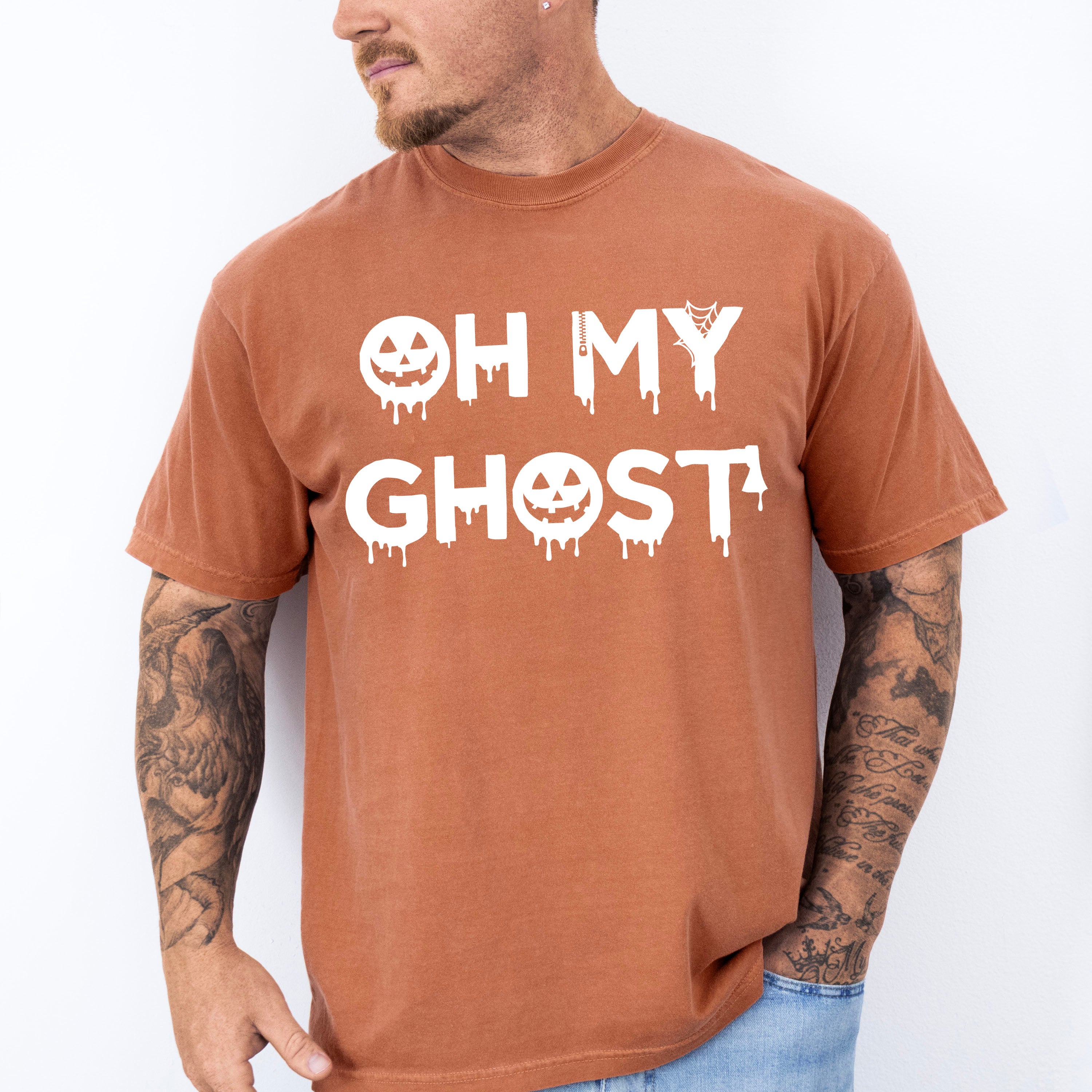 Oh My Ghost Design - Halloween Unisex Crewneck T-Shirt Sweatshirt Hoodie
