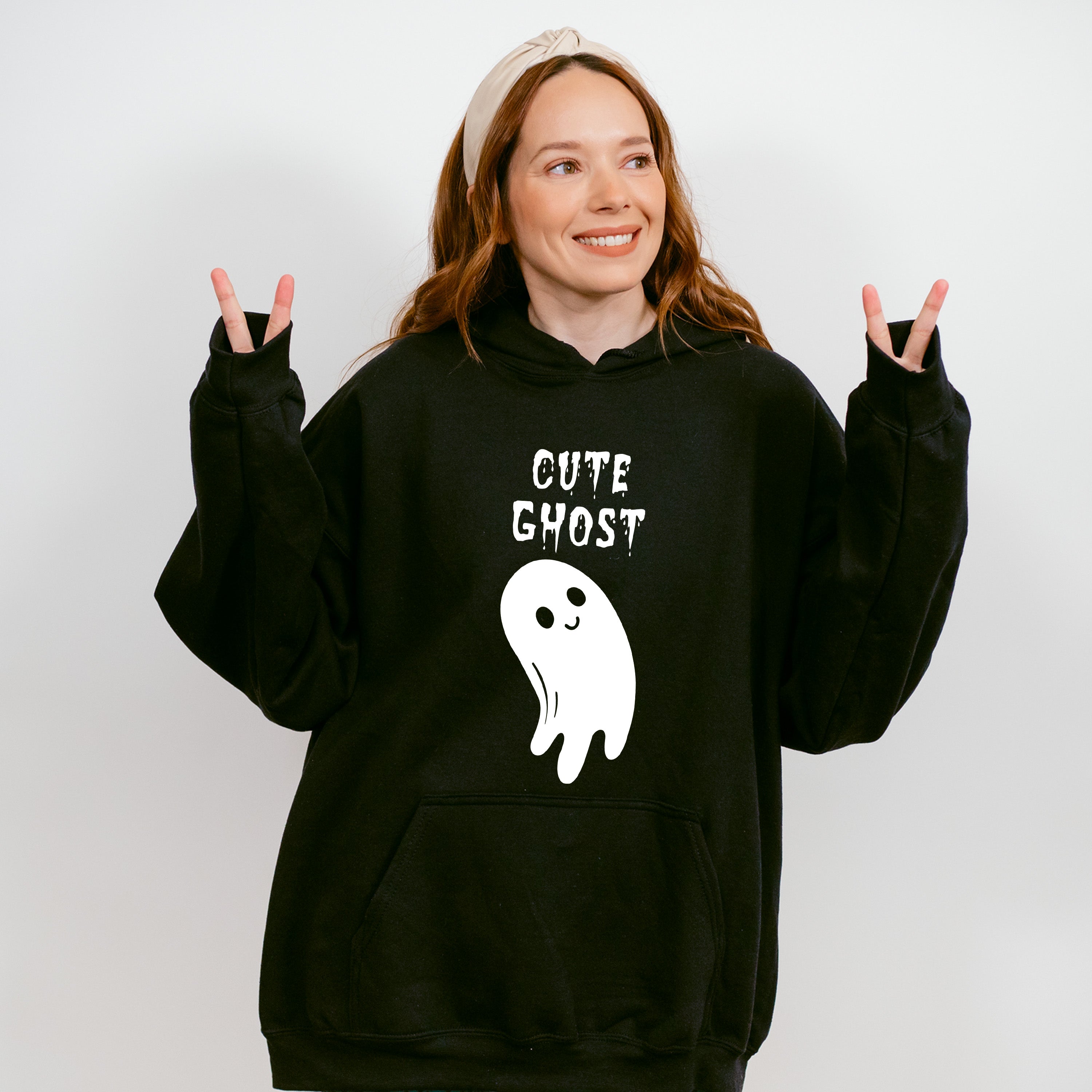 Cute Ghost Design - Halloween Unisex Crewneck T-Shirt Sweatshirt Hoodie