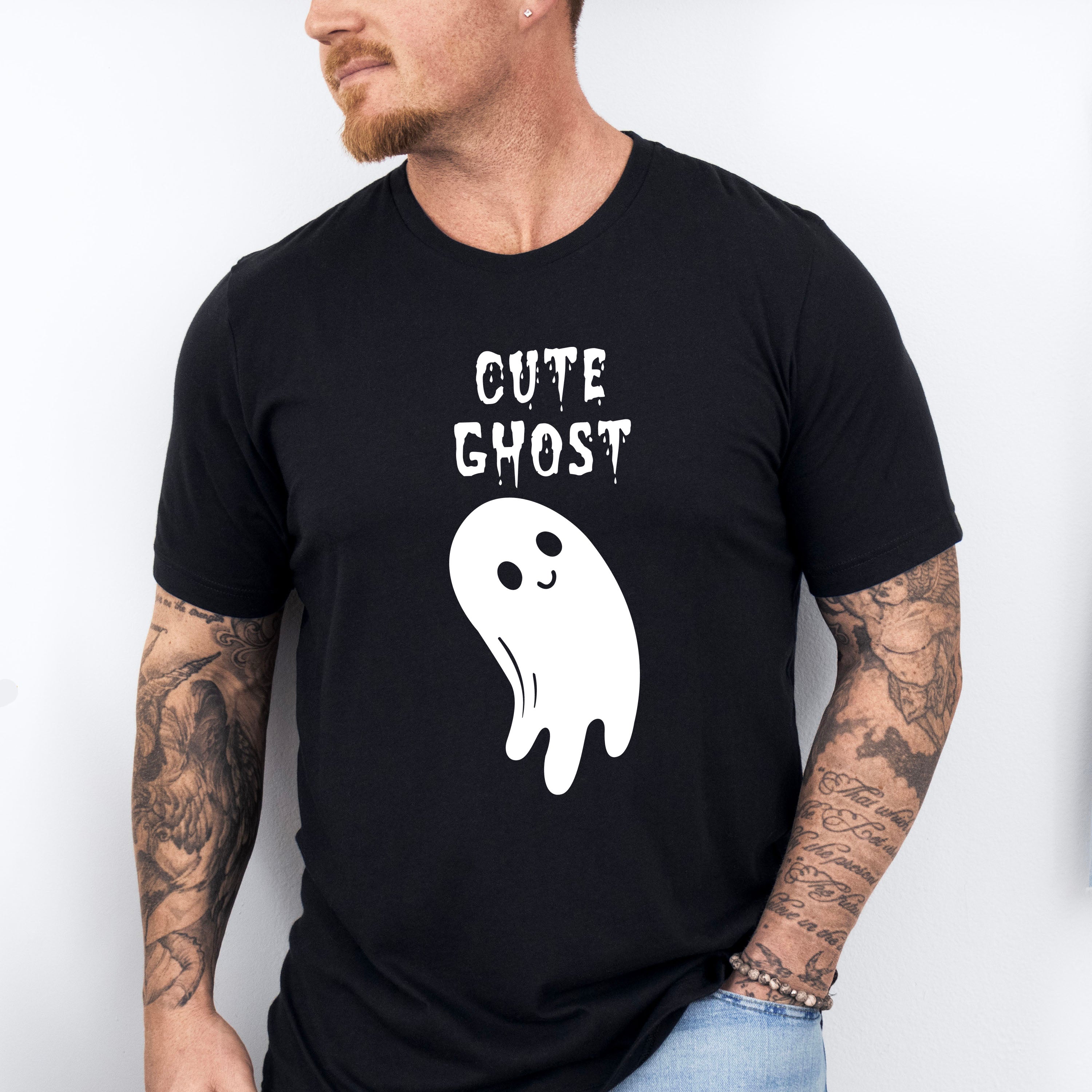 Cute Ghost Design - Halloween Unisex Crewneck T-Shirt Sweatshirt Hoodie