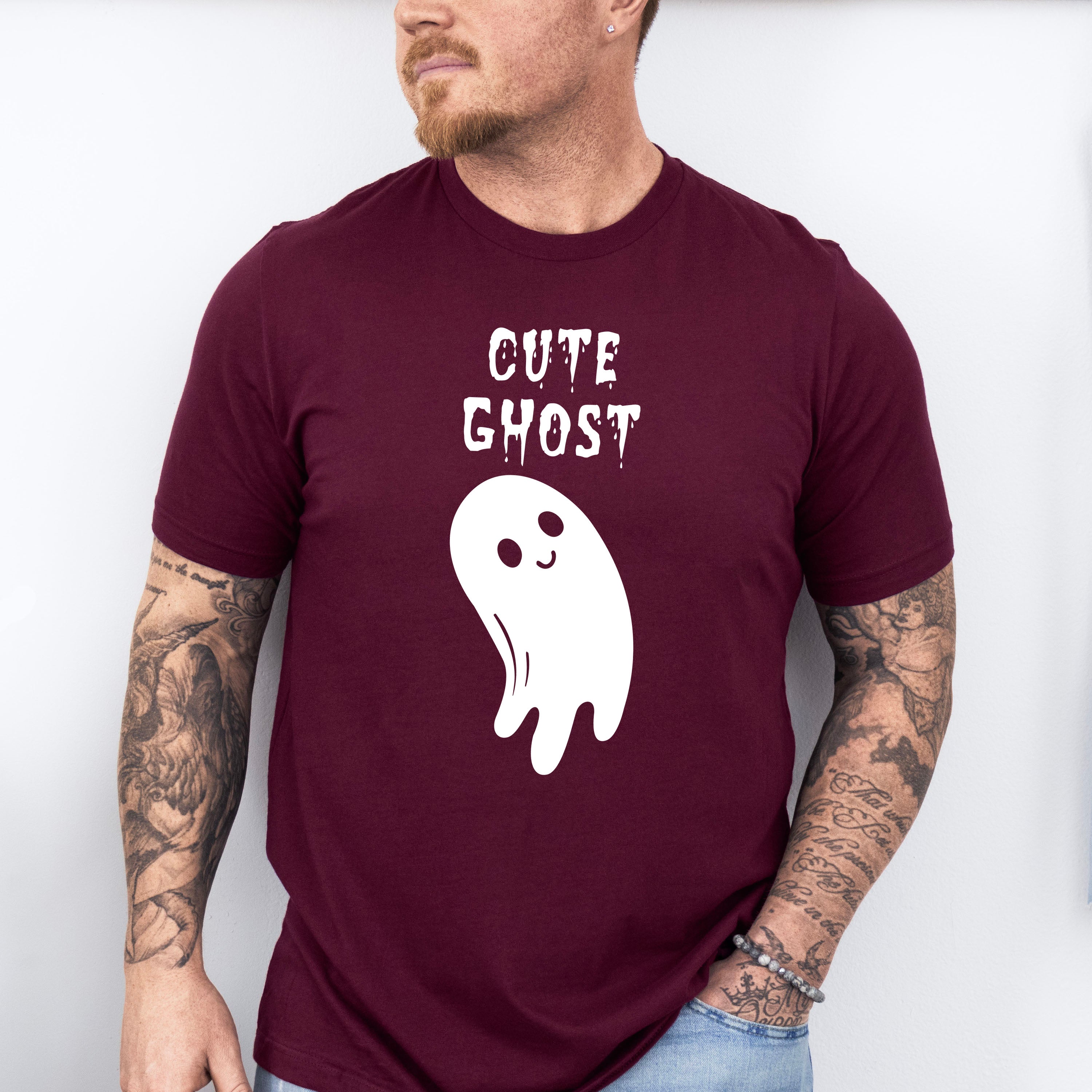 Cute Ghost Design - Halloween Unisex Crewneck T-Shirt Sweatshirt Hoodie