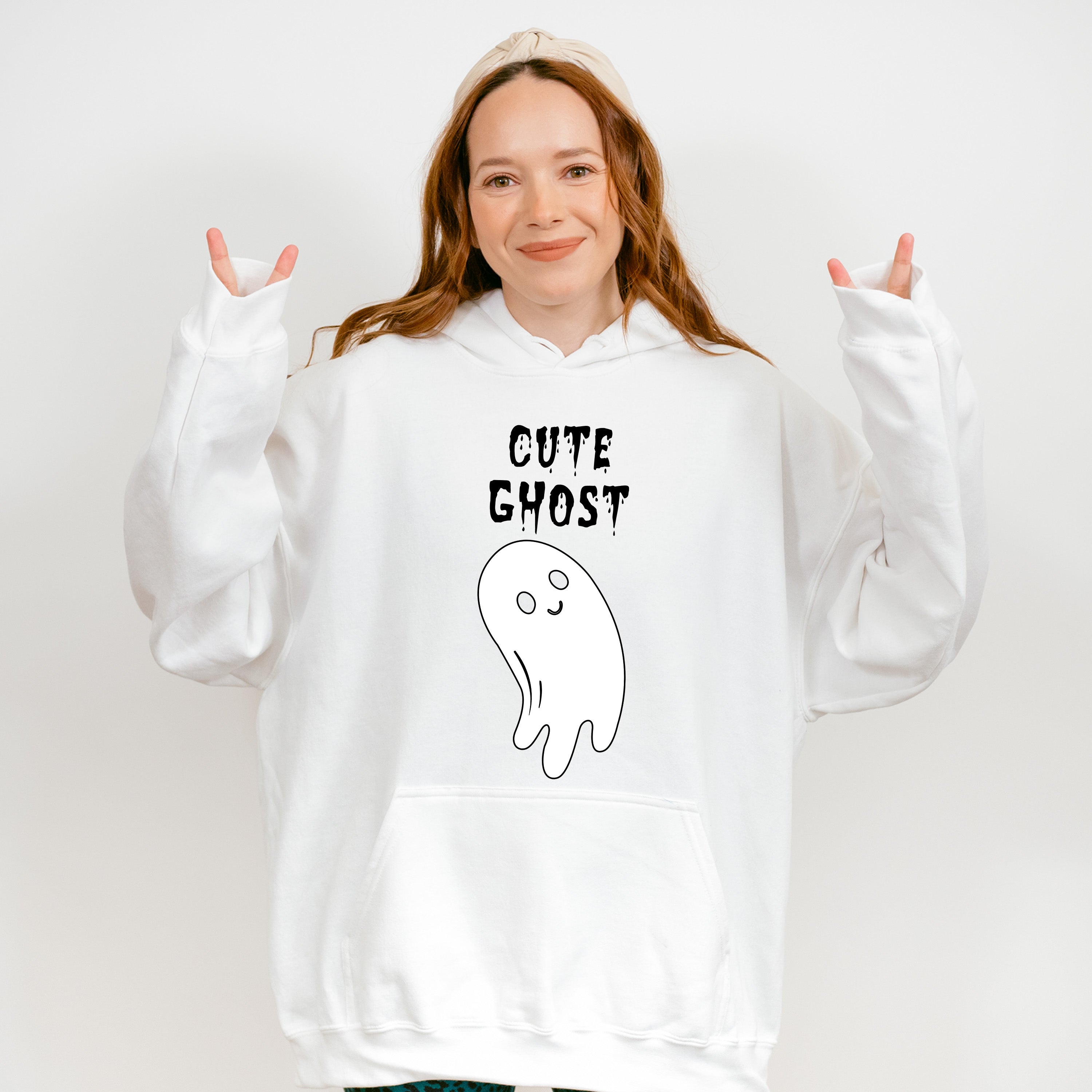 Cute Ghost Design - Halloween Unisex Crewneck T-Shirt Sweatshirt Hoodie