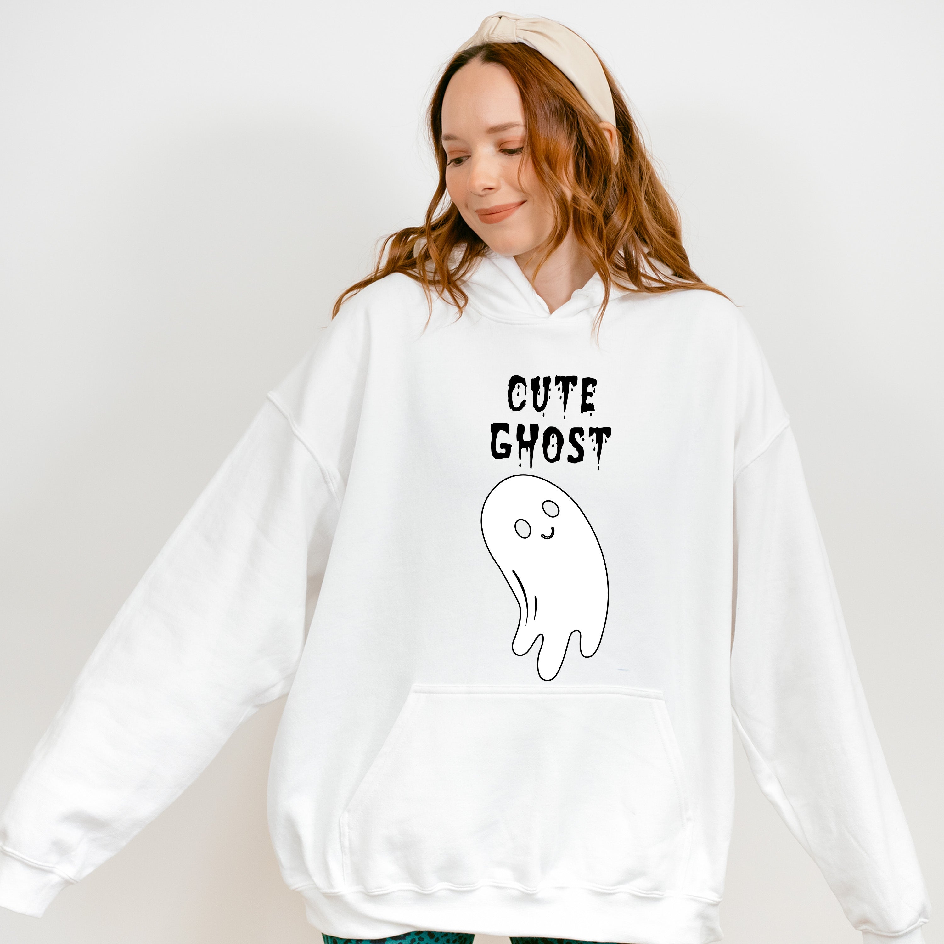 Cute Ghost Design - Halloween Unisex Crewneck T-Shirt Sweatshirt Hoodie