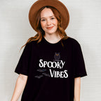 Spooky Vibes Design - Halloween Unisex Crewneck T-Shirt Sweatshirt Hoodie