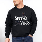 Spooky Vibes Design - Halloween Unisex Crewneck T-Shirt Sweatshirt Hoodie