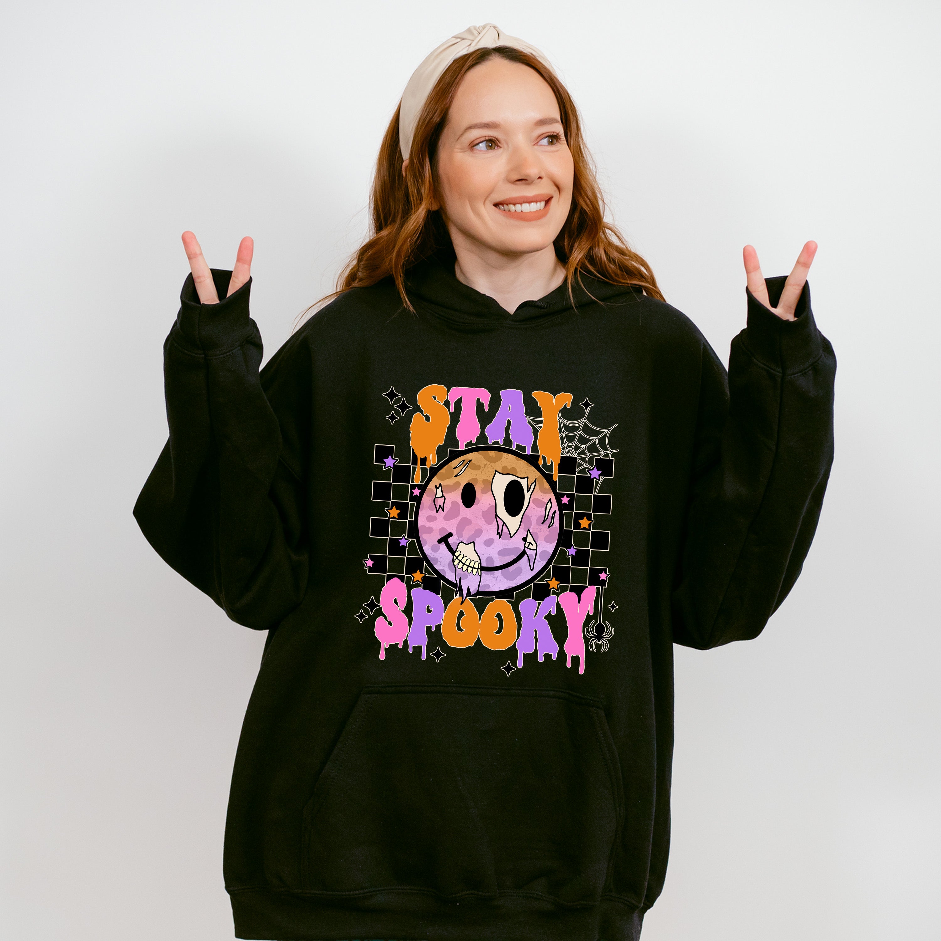 Stay Spooky Face  Design - Halloween Unisex Crewneck T-Shirt Sweatshirt Hoodie