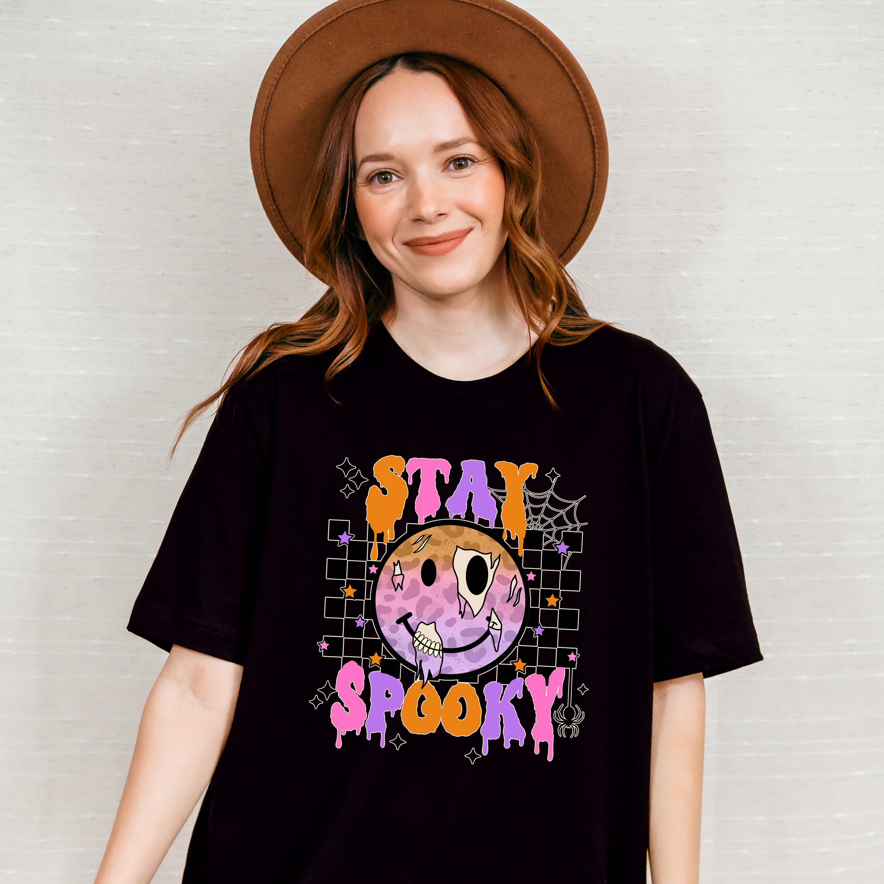 Stay Spooky Face  Design - Halloween Unisex Crewneck T-Shirt Sweatshirt Hoodie