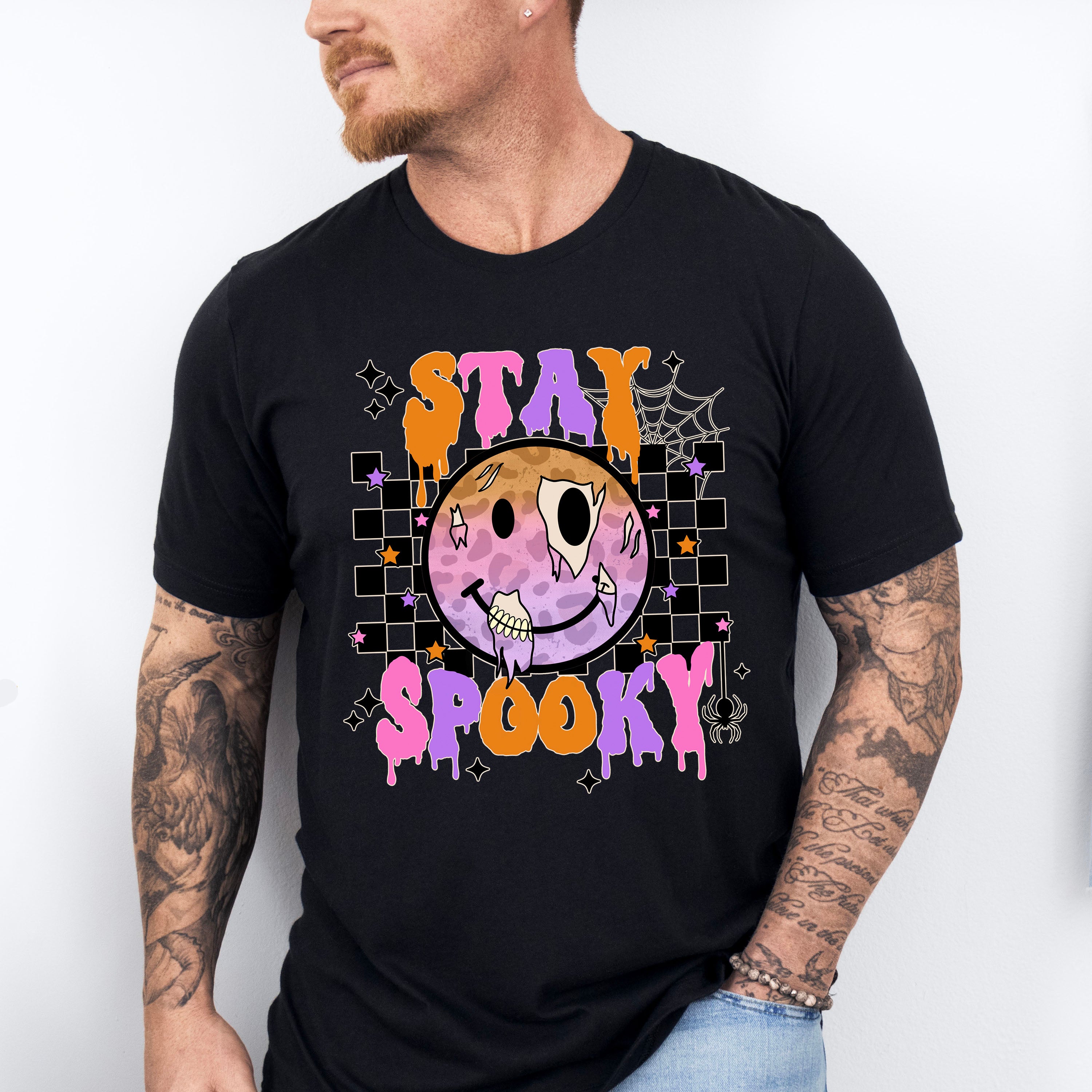 Stay Spooky Face  Design - Halloween Unisex Crewneck T-Shirt Sweatshirt Hoodie