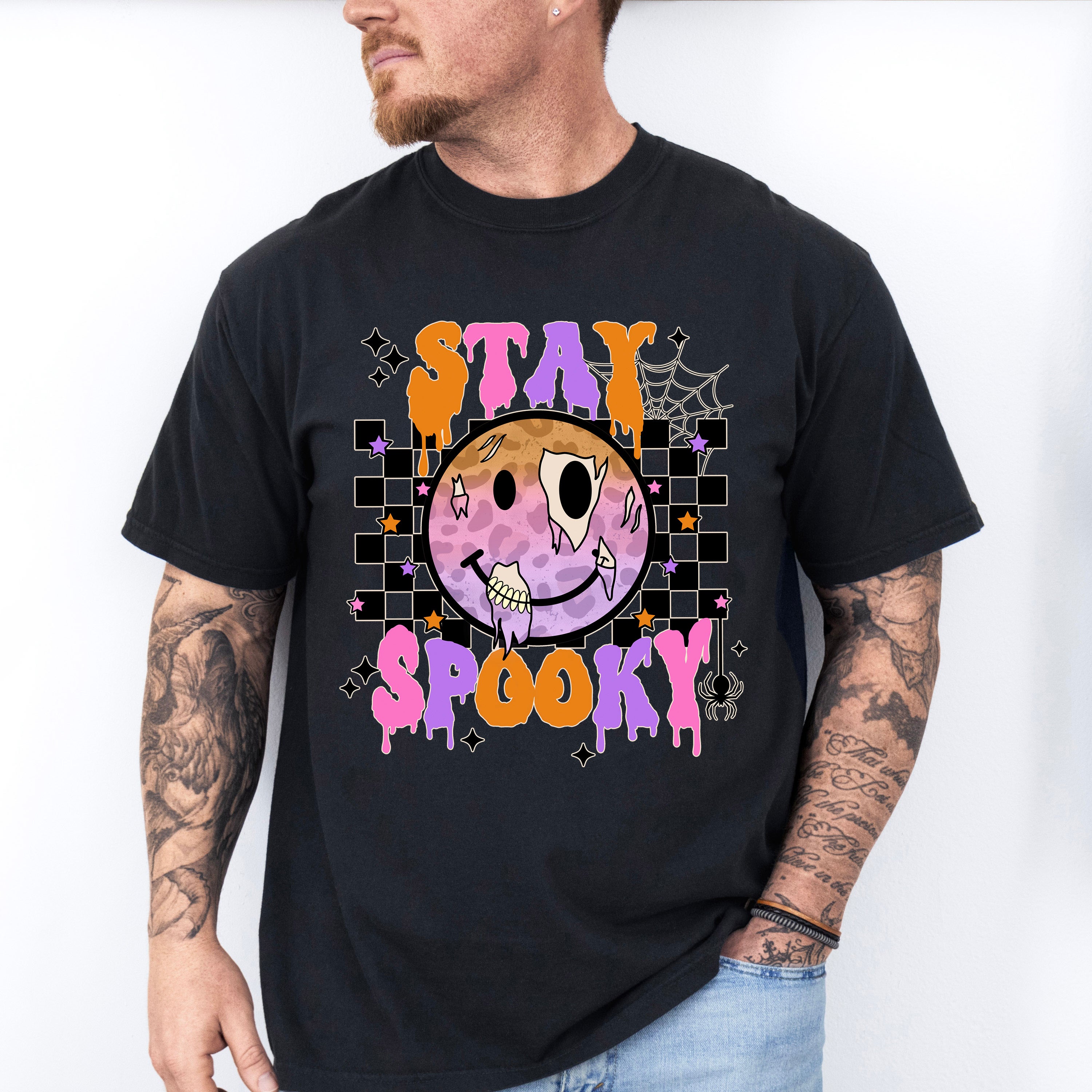 Stay Spooky Face  Design - Halloween Unisex Crewneck T-Shirt Sweatshirt Hoodie