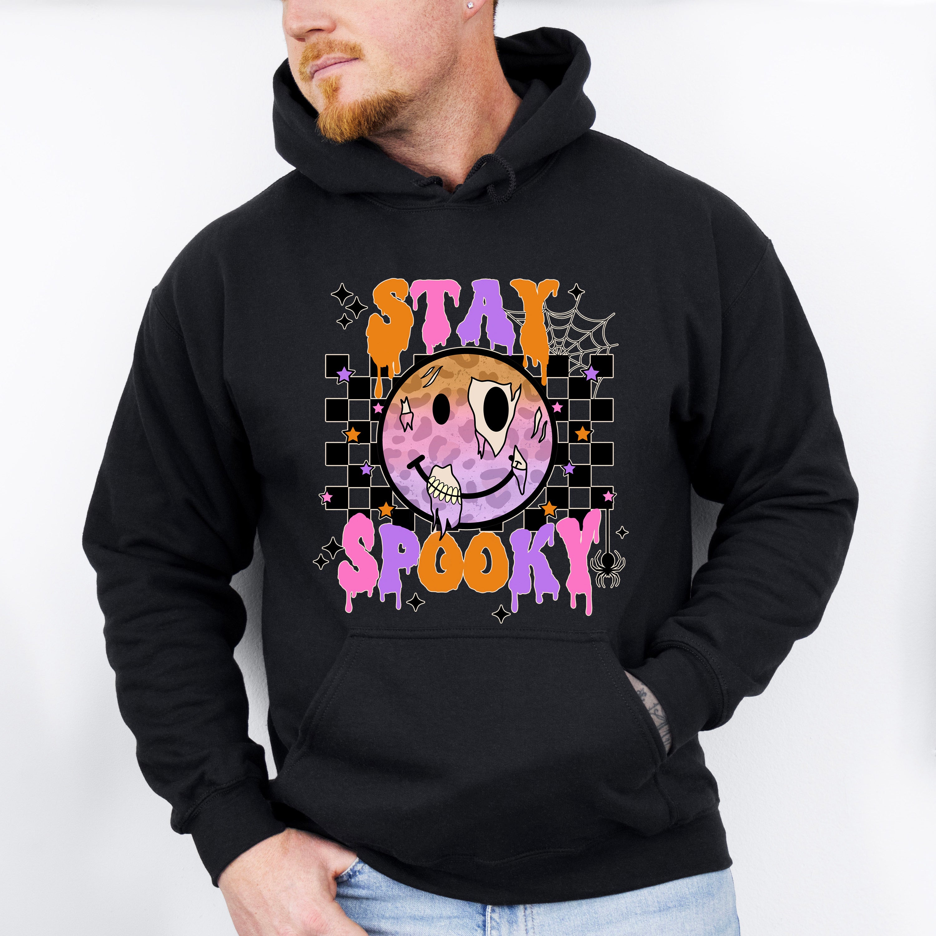Stay Spooky Face  Design - Halloween Unisex Crewneck T-Shirt Sweatshirt Hoodie