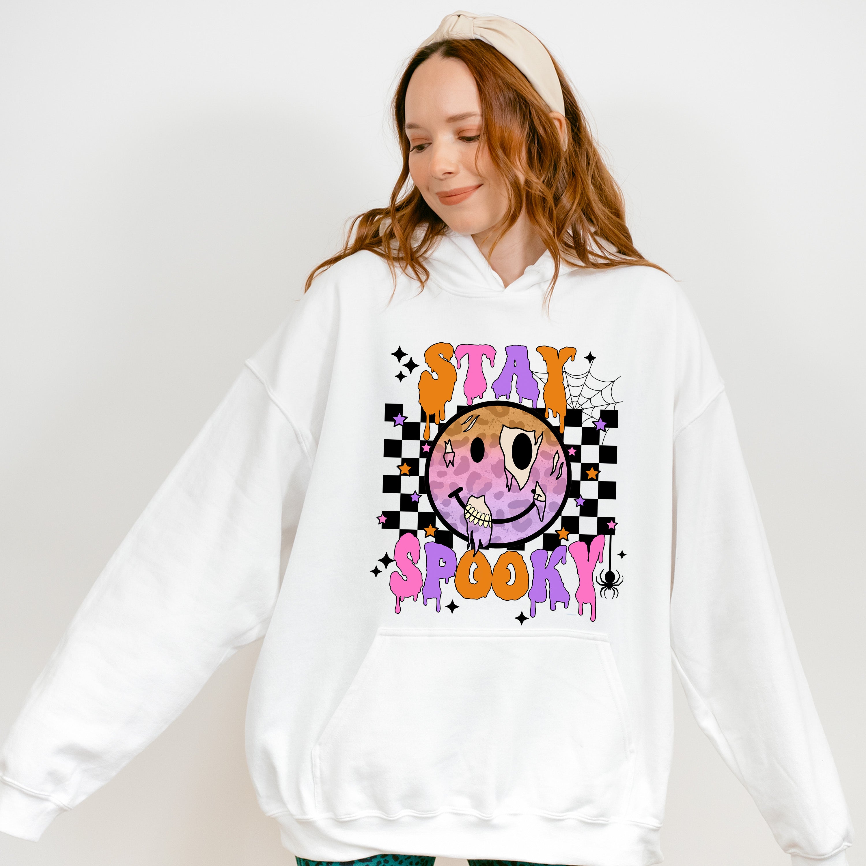 Stay Spooky Face  Design - Halloween Unisex Crewneck T-Shirt Sweatshirt Hoodie
