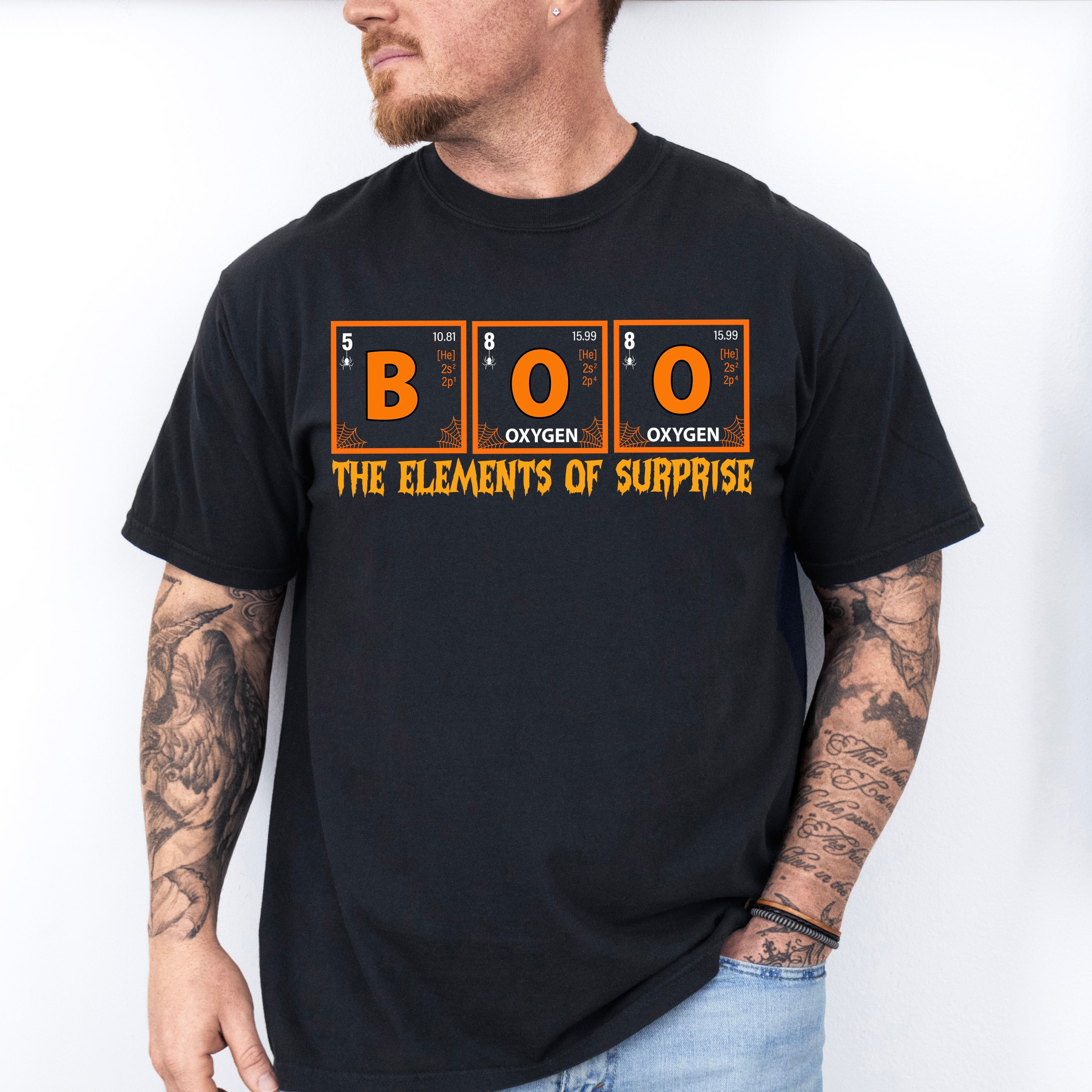 BOO The Elements Of Surprise Design - Halloween Unisex Crewneck T-Shirt Sweatshirt Hoodie