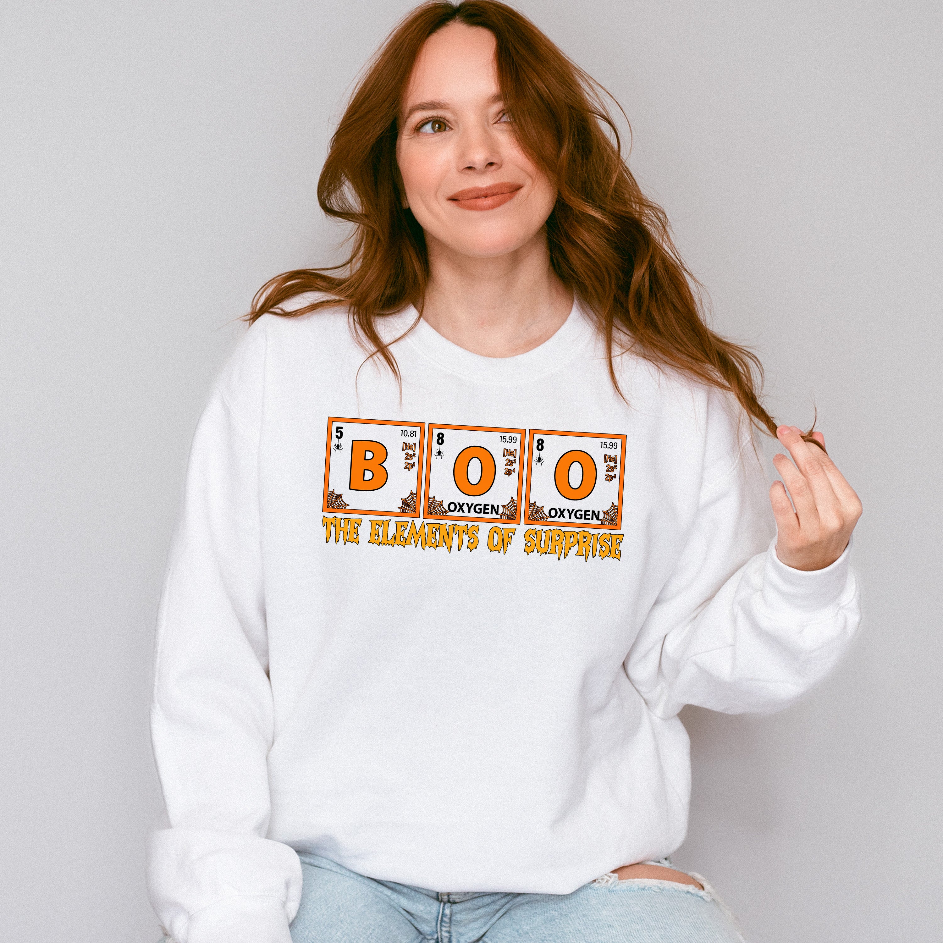 BOO The Elements Of Surprise Design - Halloween Unisex Crewneck T-Shirt Sweatshirt Hoodie