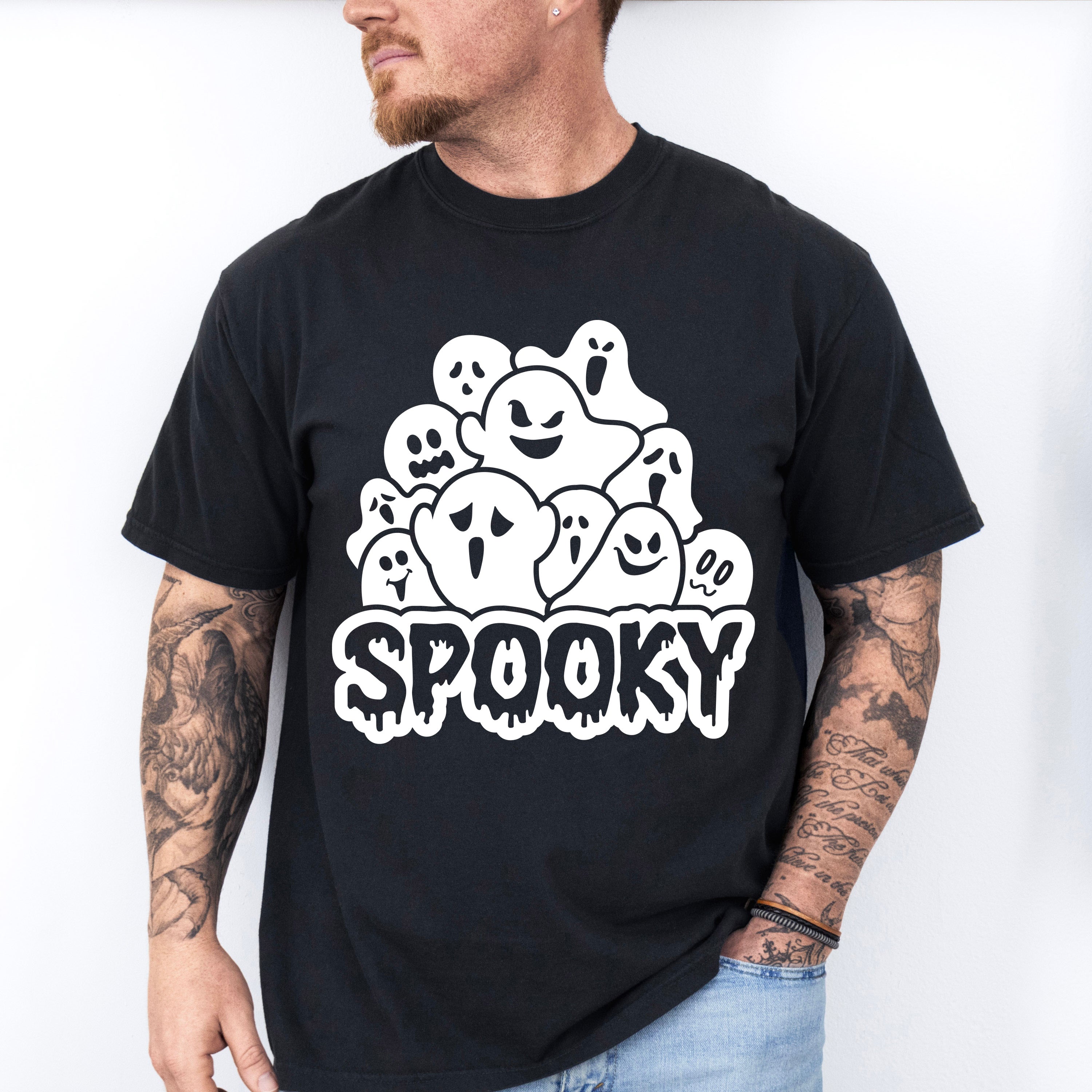 Halloween Spooky Ghost Design - Halloween Unisex Crewneck T-Shirt Sweatshirt Hoodie