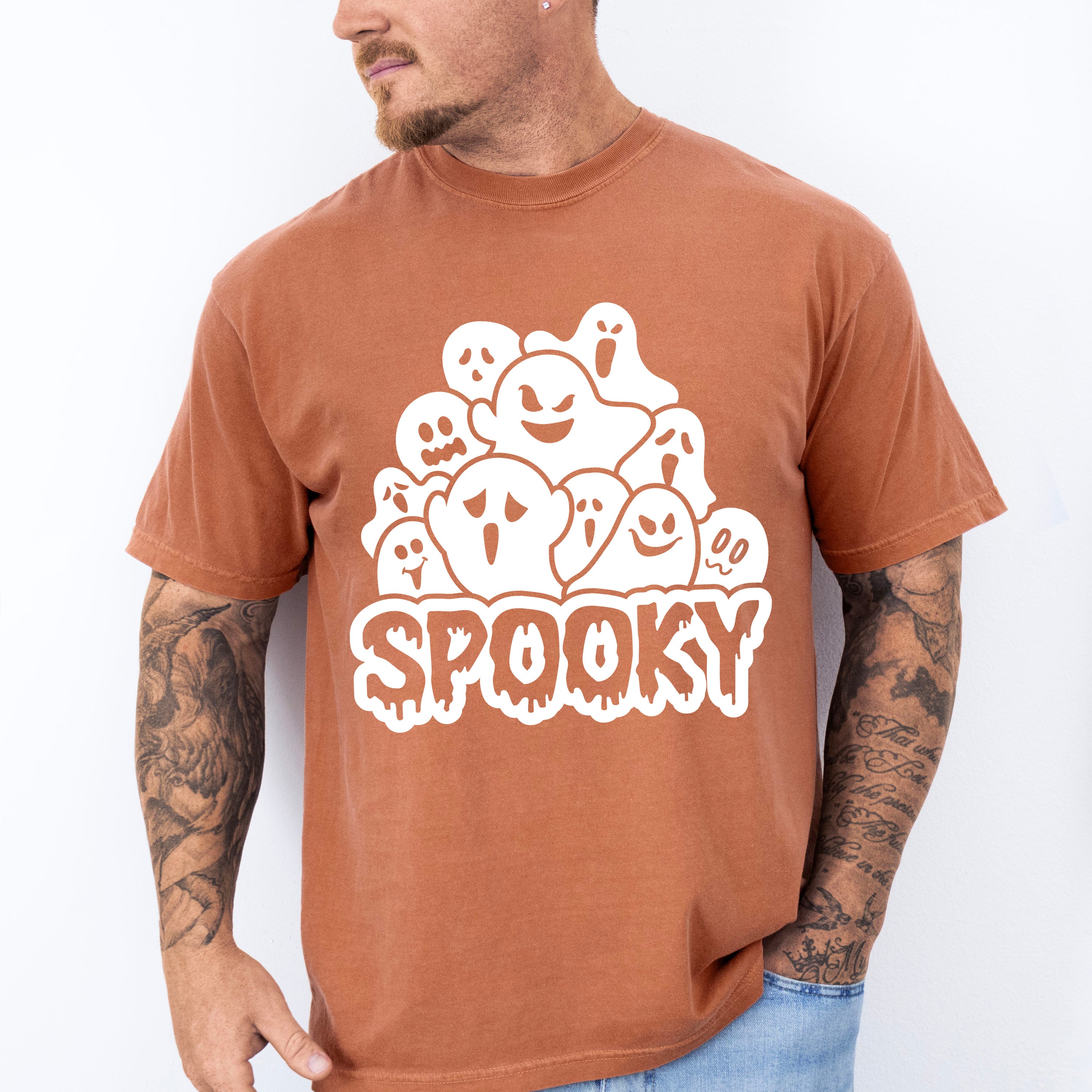 Halloween Spooky Ghost Design - Halloween Unisex Crewneck T-Shirt Sweatshirt Hoodie