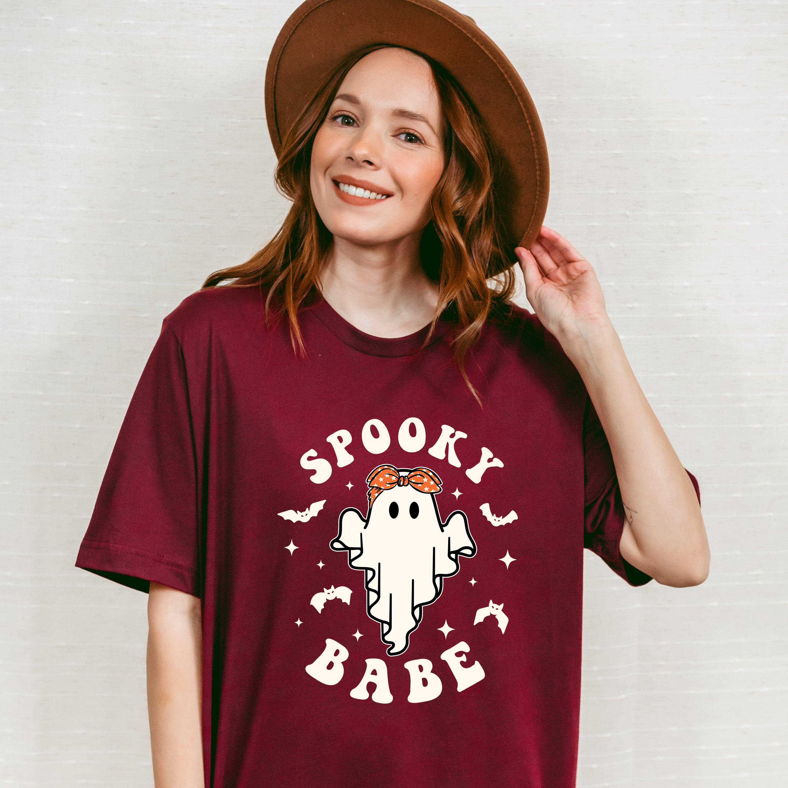 Spooky Babe Design - Halloween Unisex Crewneck T-Shirt Sweatshirt Hoodie
