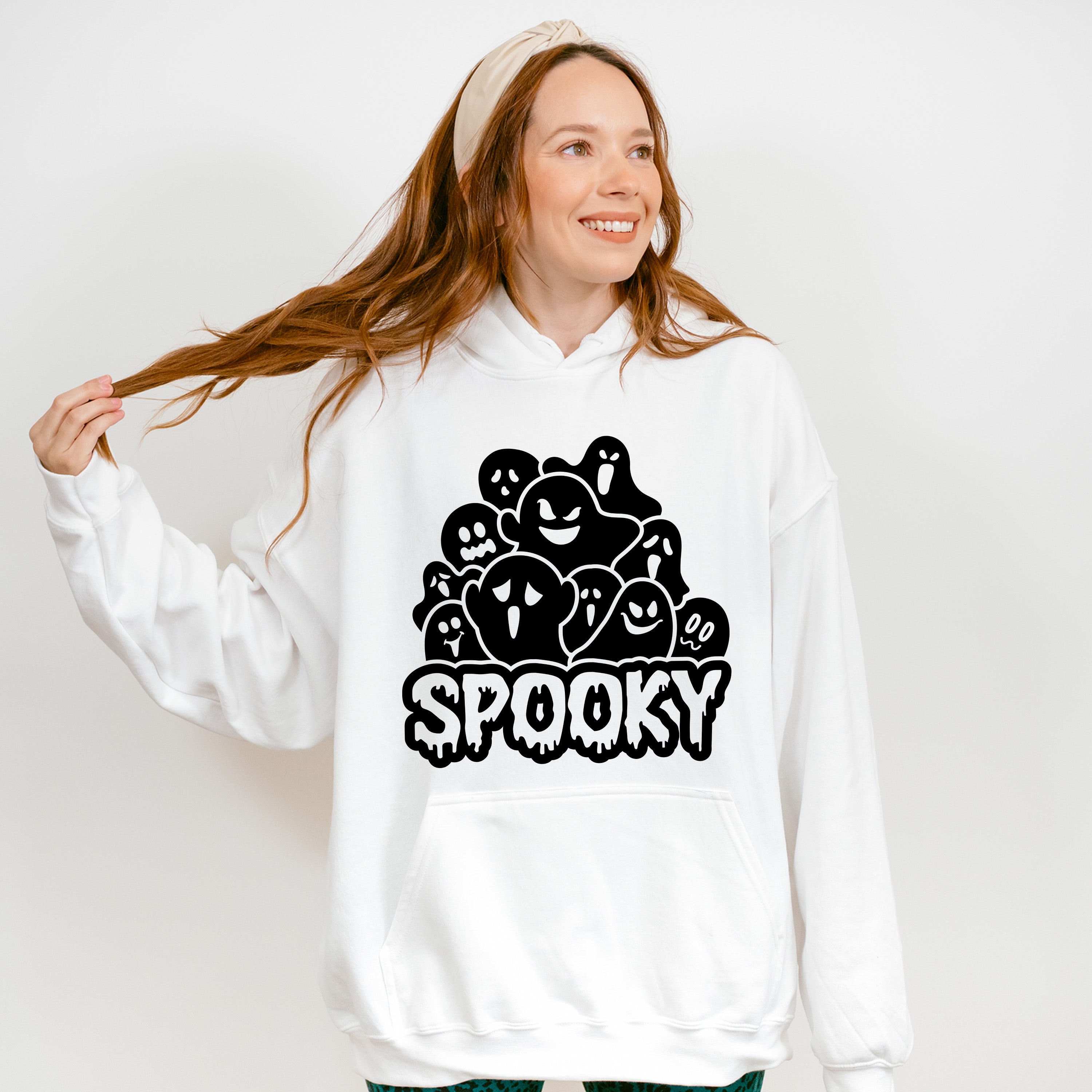 Halloween Spooky Ghost Design - Halloween Unisex Crewneck T-Shirt Sweatshirt Hoodie