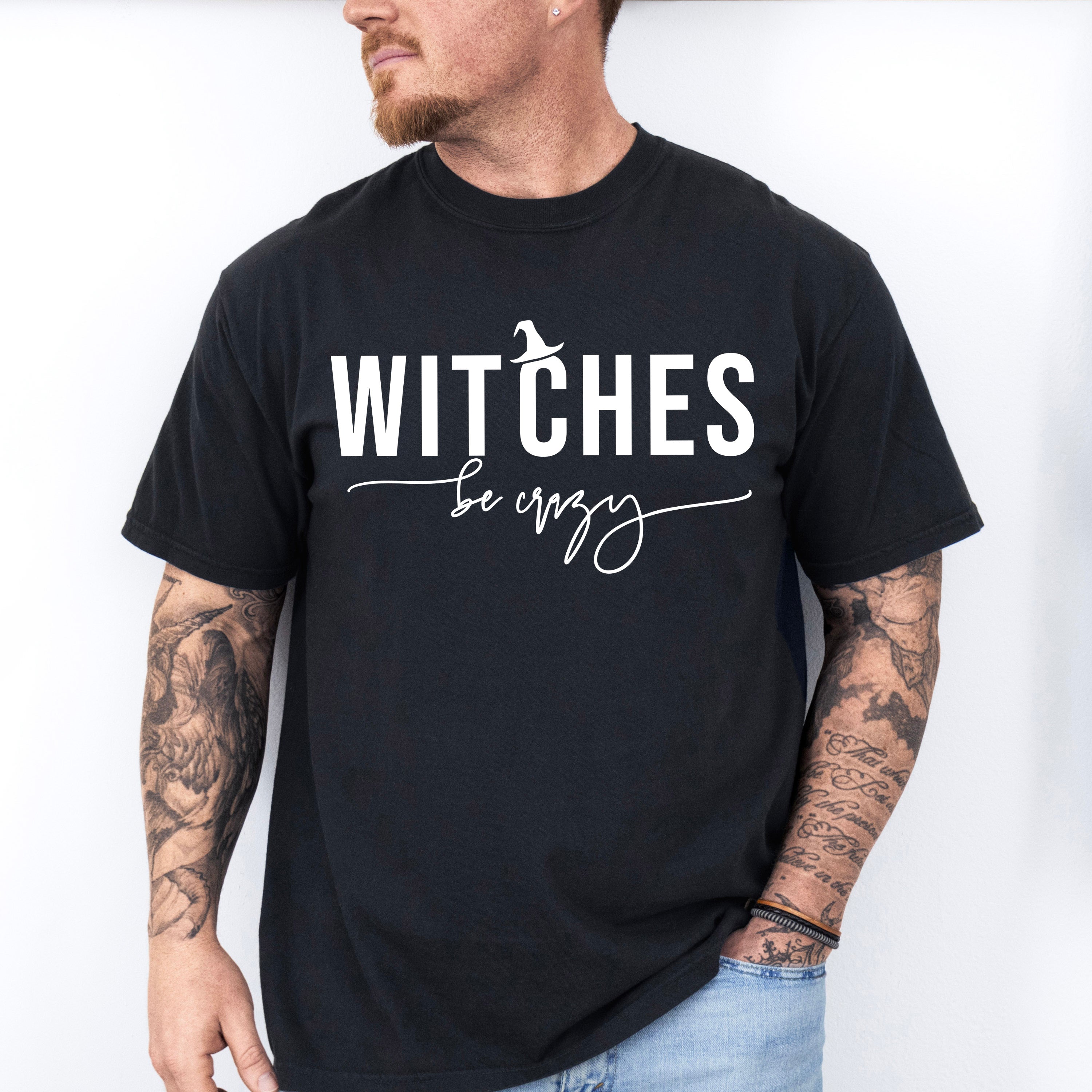 Halloween Witches Be Crazy Design - Halloween Unisex Crewneck T-Shirt Sweatshirt Hoodie