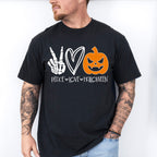 Halloween Peace Love Pumpkin Design - Halloween Unisex Crewneck T-Shirt Sweatshirt Hoodie