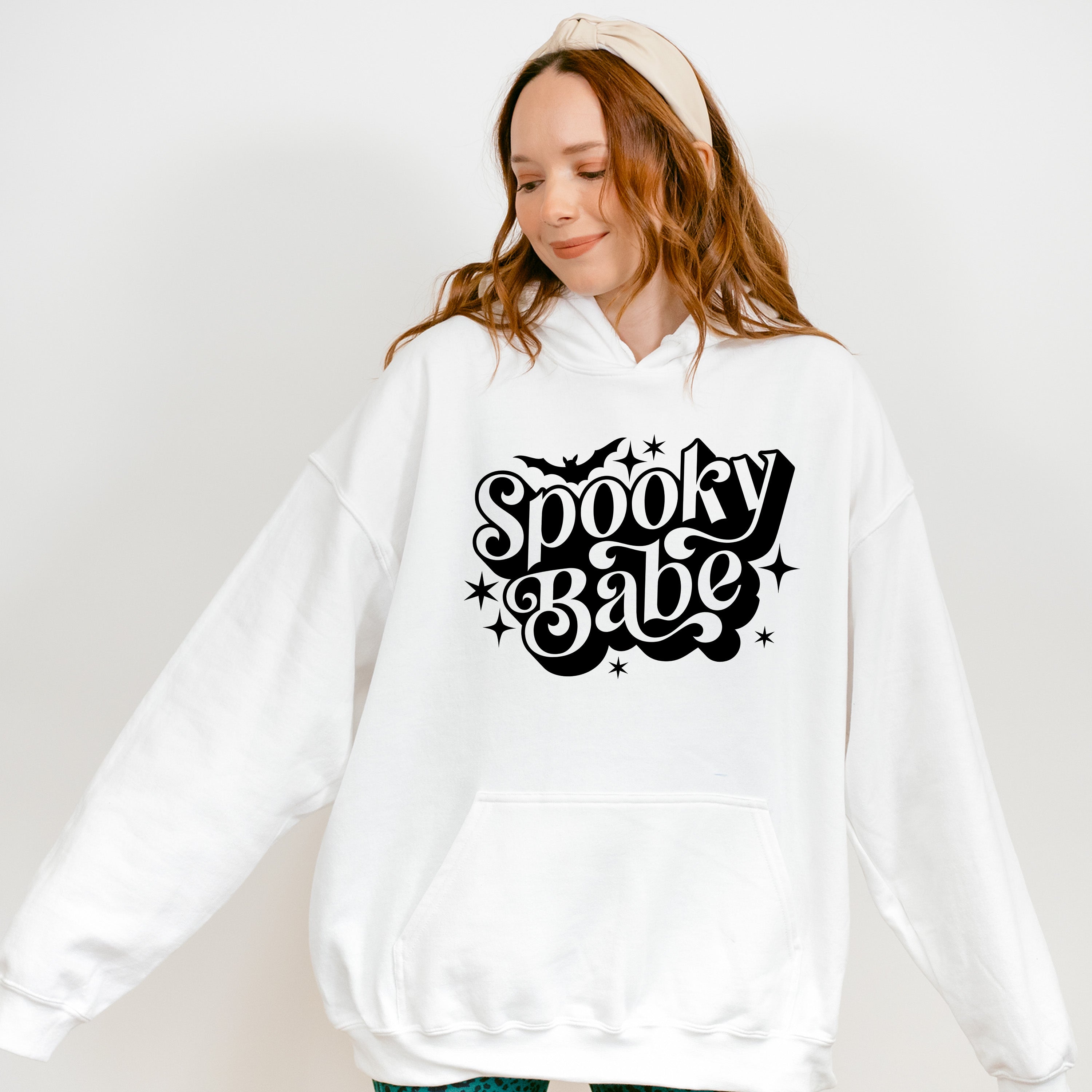 Halloween Spooky Bat Babe Design - Halloween Unisex Crewneck T-Shirt Sweatshirt Hoodie