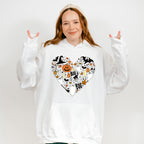 Halloween Heart Boo Pumpkin Design - Halloween Unisex Crewneck T-Shirt Sweatshirt Hoodie