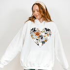 Halloween Heart Boo Pumpkin Design - Halloween Unisex Crewneck T-Shirt Sweatshirt Hoodie