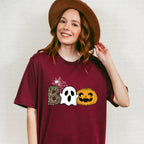Halloween Boo Spider Design - Halloween Unisex Crewneck T-Shirt Sweatshirt Hoodie