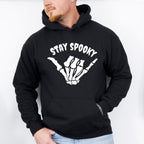 Halloween Stay Spooky Skeleton Hand Design - Halloween Unisex Crewneck T-Shirt Sweatshirt Hoodie