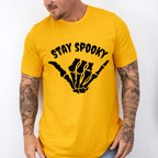 Halloween Stay Spooky Skeleton Hand Design - Halloween Unisex Crewneck T-Shirt Sweatshirt Hoodie