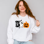 Halloween Boo Pumpkin Ghost spider design - Halloween Unisex Crewneck T-Shirt Sweatshirt Hoodie