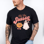 Halloween Its the Season Pumpkin Ghost Design - Halloween Unisex Crewneck T-Shirt Sweatshirt Hoodie