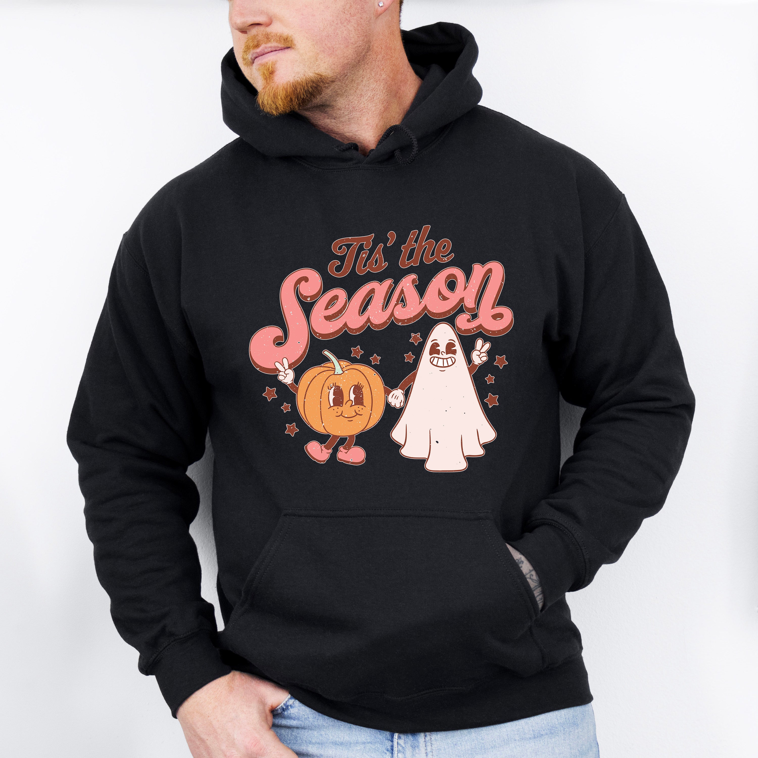Halloween Its the Season Pumpkin Ghost Design - Halloween Unisex Crewneck T-Shirt Sweatshirt Hoodie