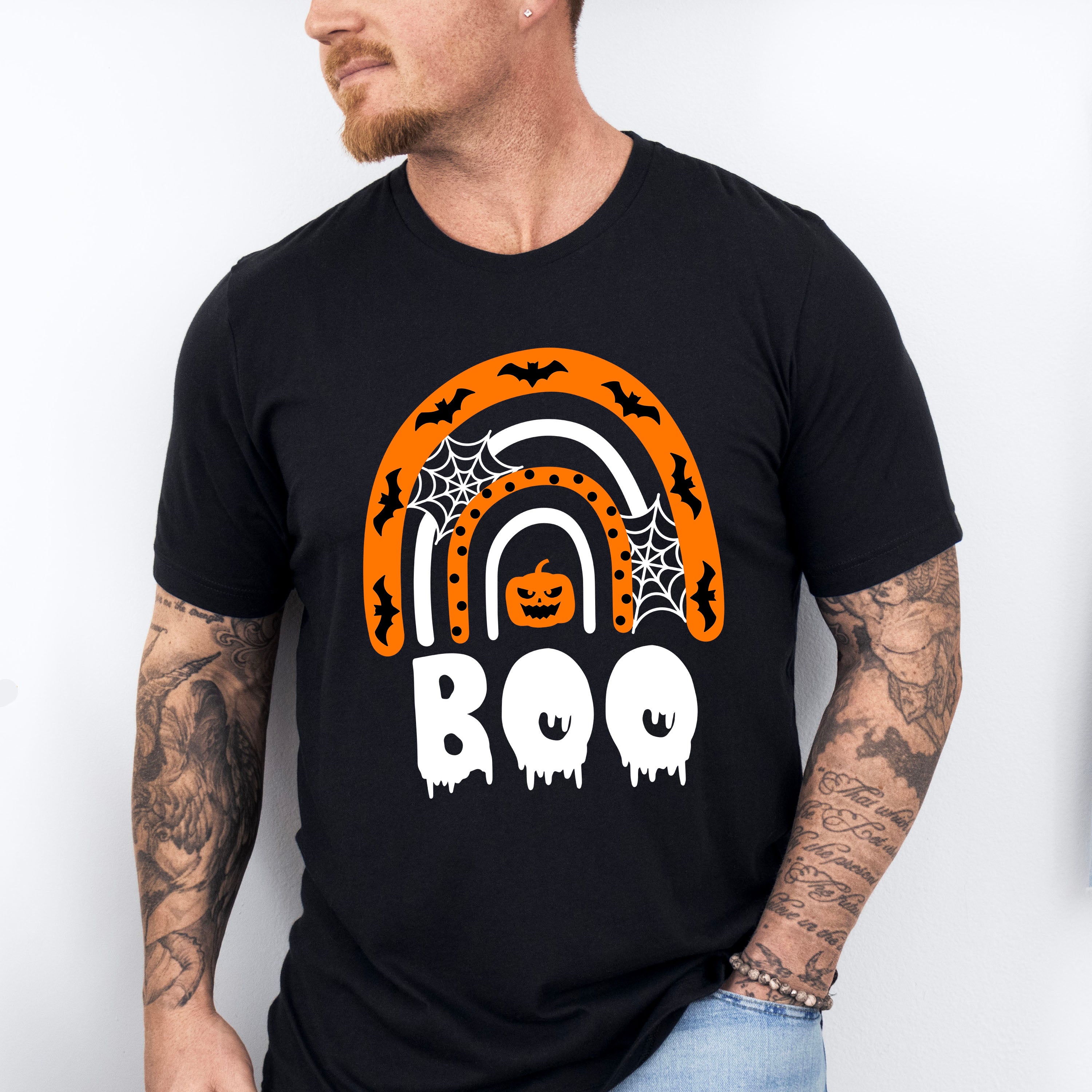 Halloween Spider Wap Boo Rainbow design - Halloween Unisex Crewneck T-Shirt Sweatshirt Hoodie