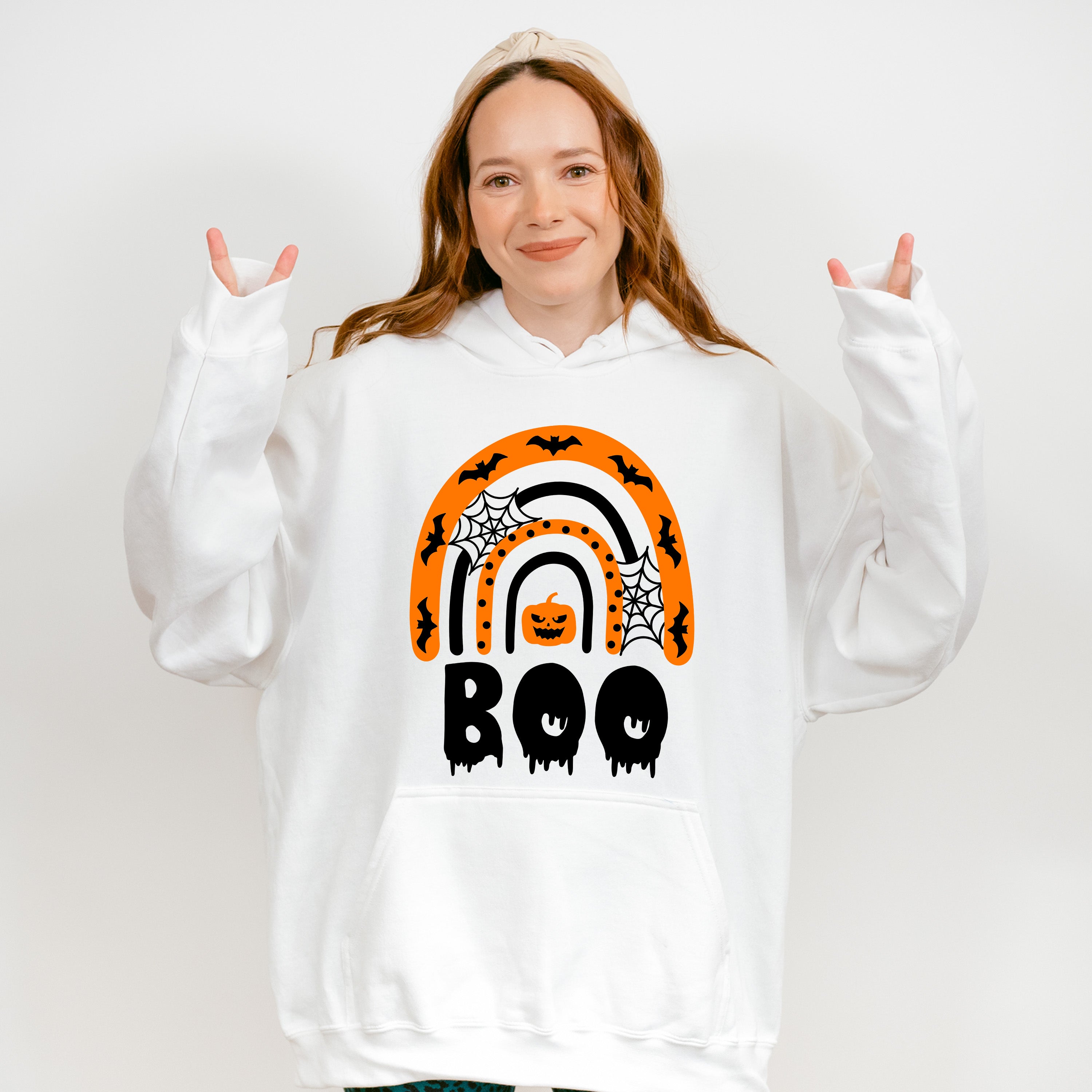 Halloween Spider Wap Boo Rainbow design - Halloween Unisex Crewneck T-Shirt Sweatshirt Hoodie